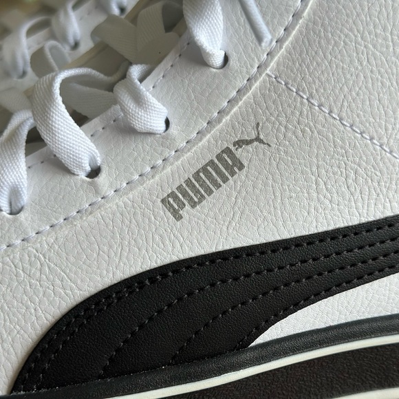 Puma Kaia Mid L White and Black High-Top Sneakers - Picture 10 of 14